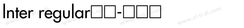 lnter regular常规字体转换